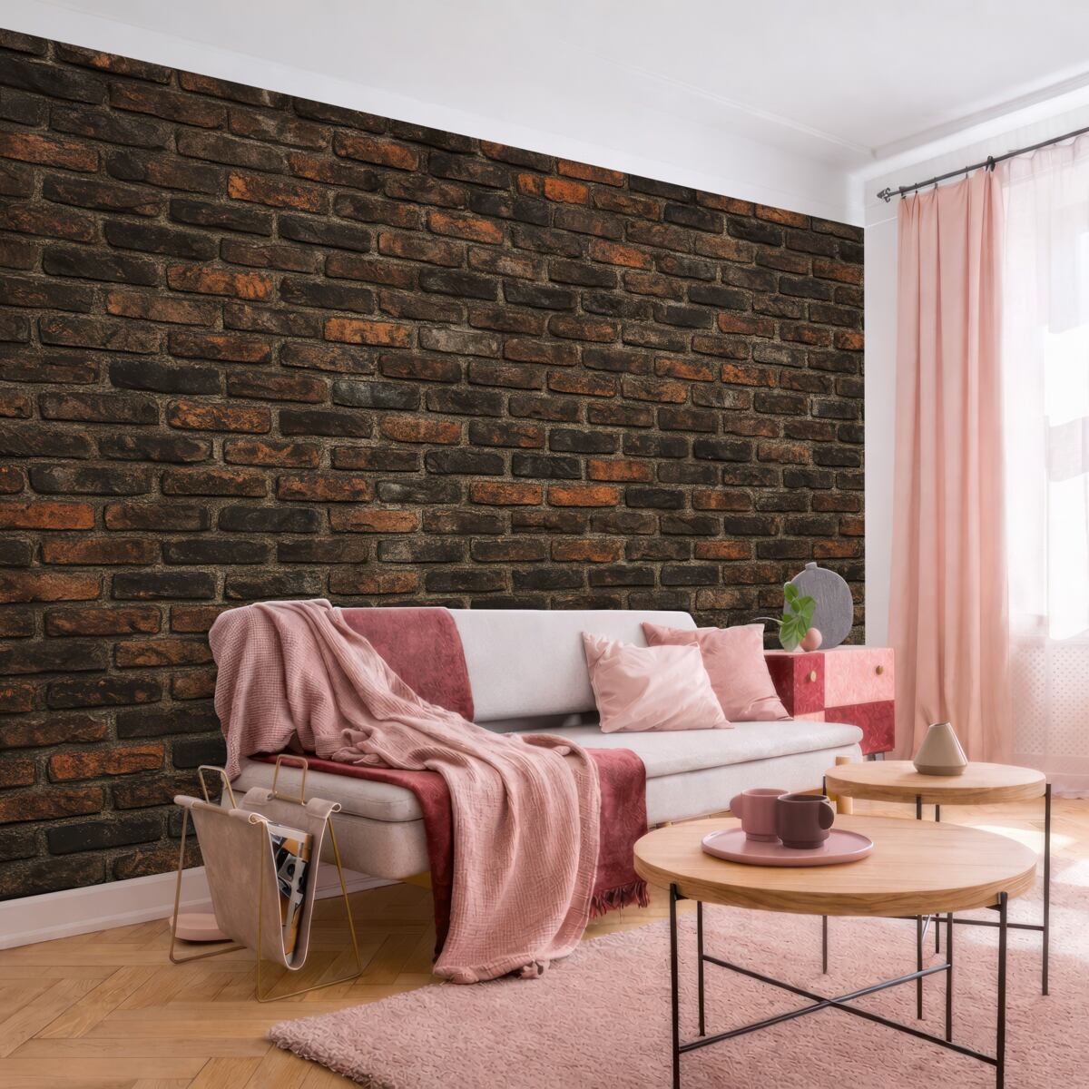 Fototapeta Czarna cegła.