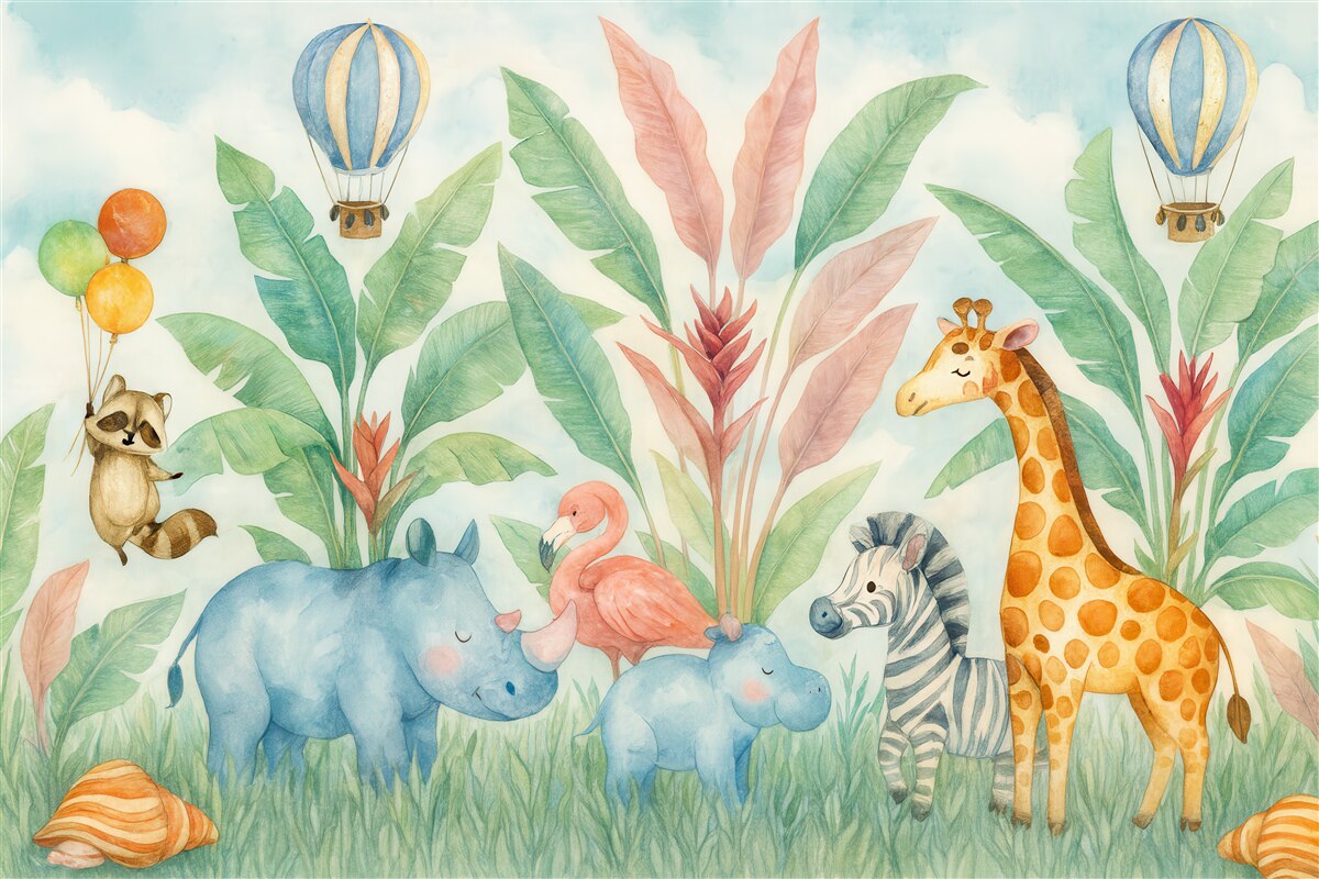 Fototapeta Rozrywka i przejrzysta dżungla.