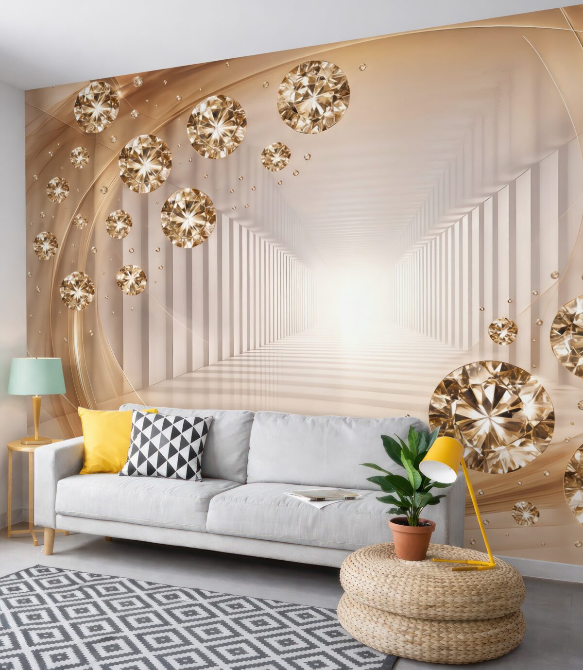 Fototapeta Korytarz z kryształkami