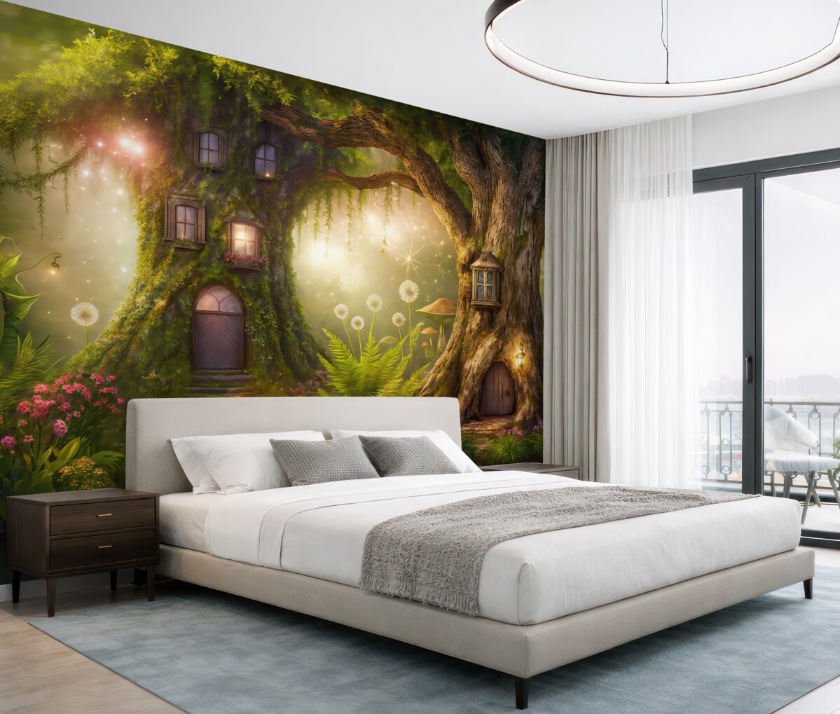 Fototapeta Roślina, oświetlenie i przyrodniczy pejzaż.