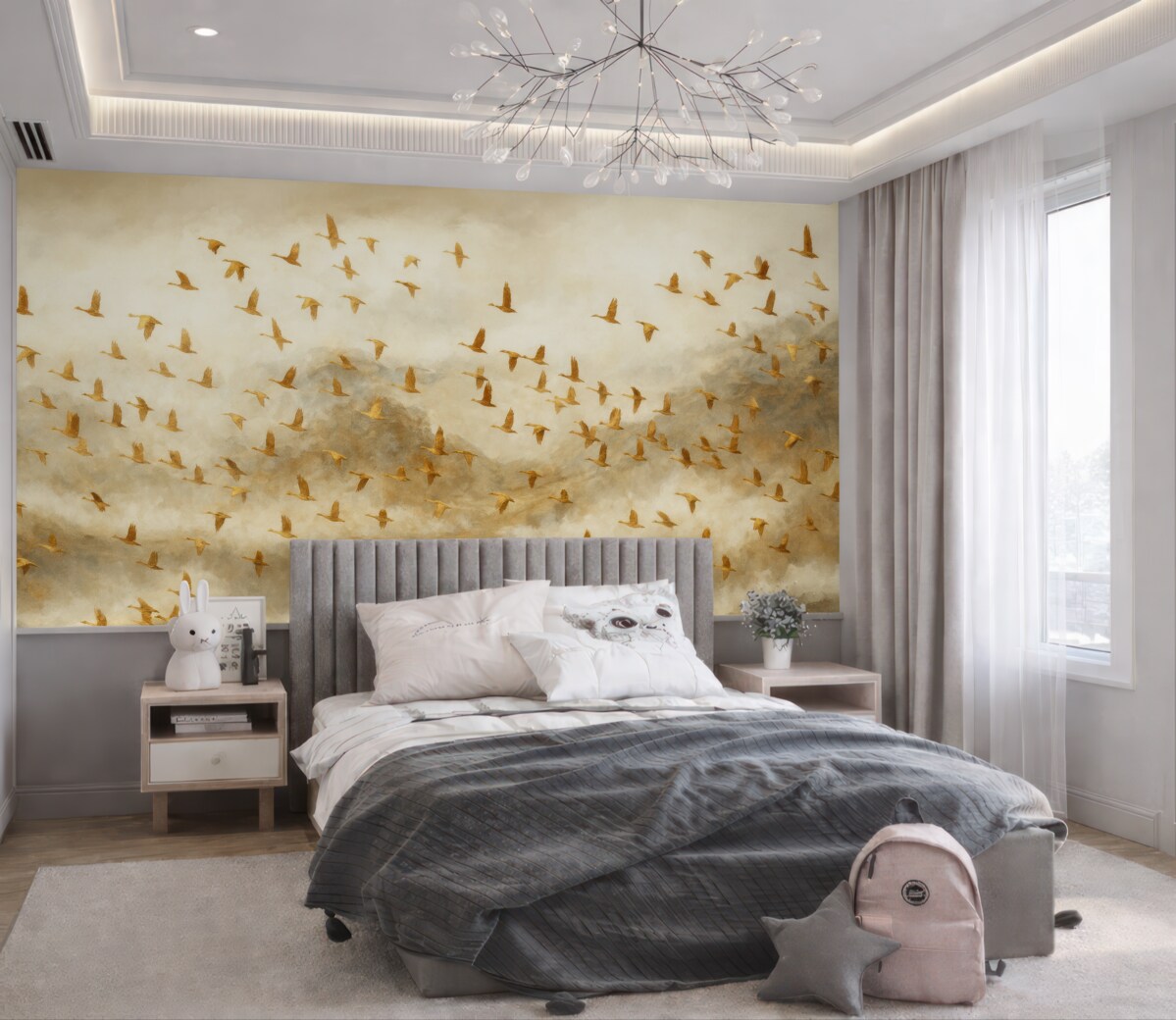 Fototapeta Masy ptaków w górach.