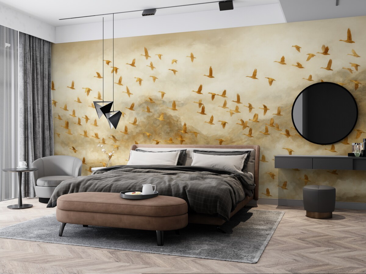 Fototapeta Masy ptaków w górach.