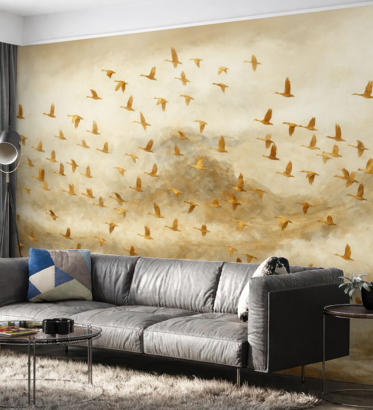 Fototapeta Masy ptaków w górach.