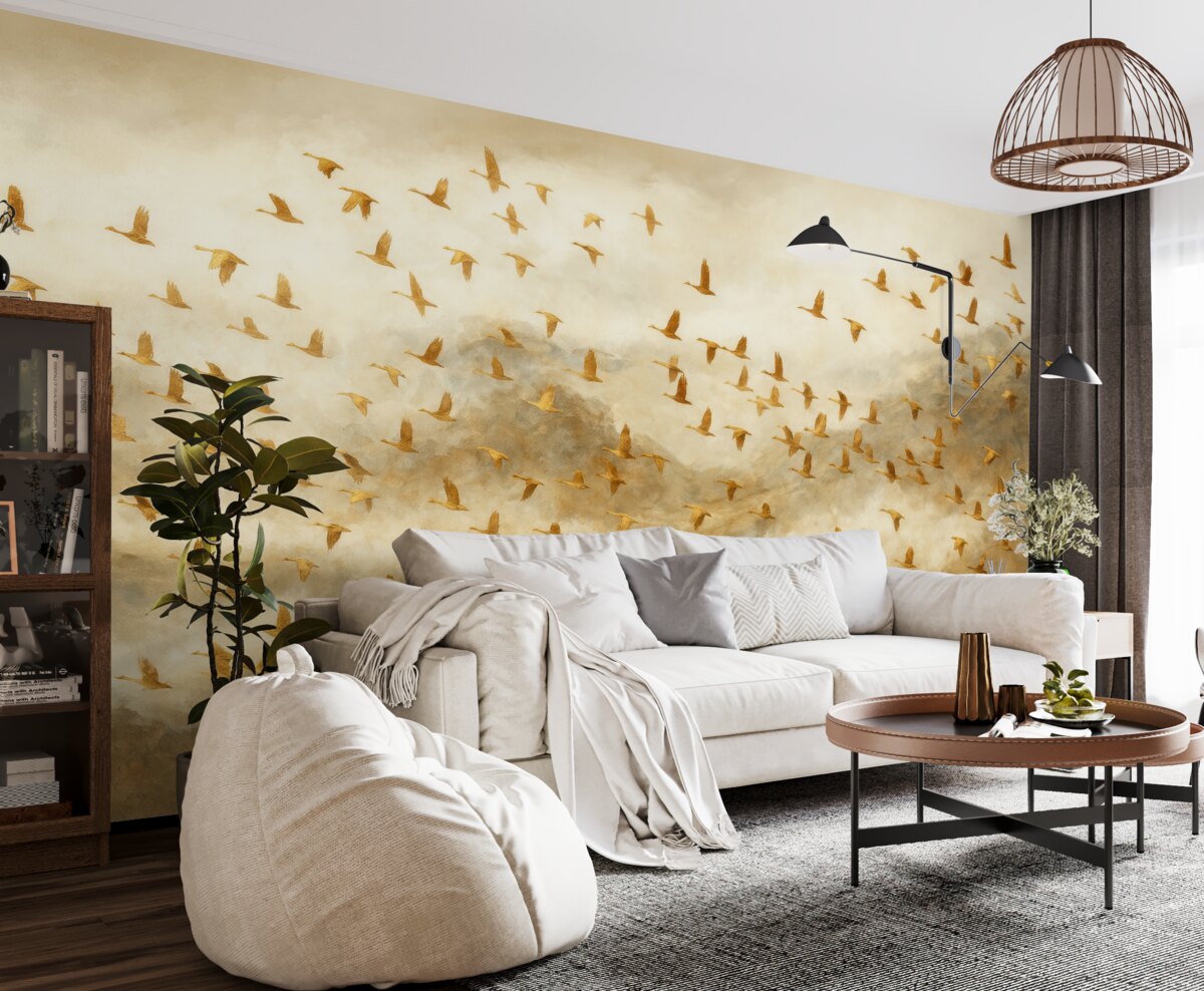 Fototapeta Masy ptaków w górach.