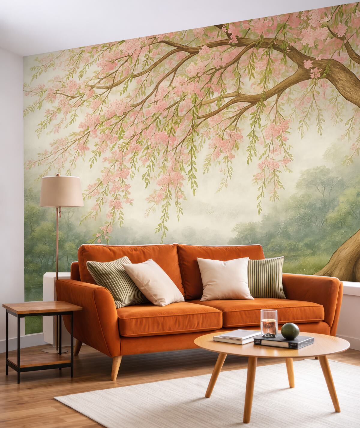 Fototapeta Rozkwitające drzewo na pagórku.