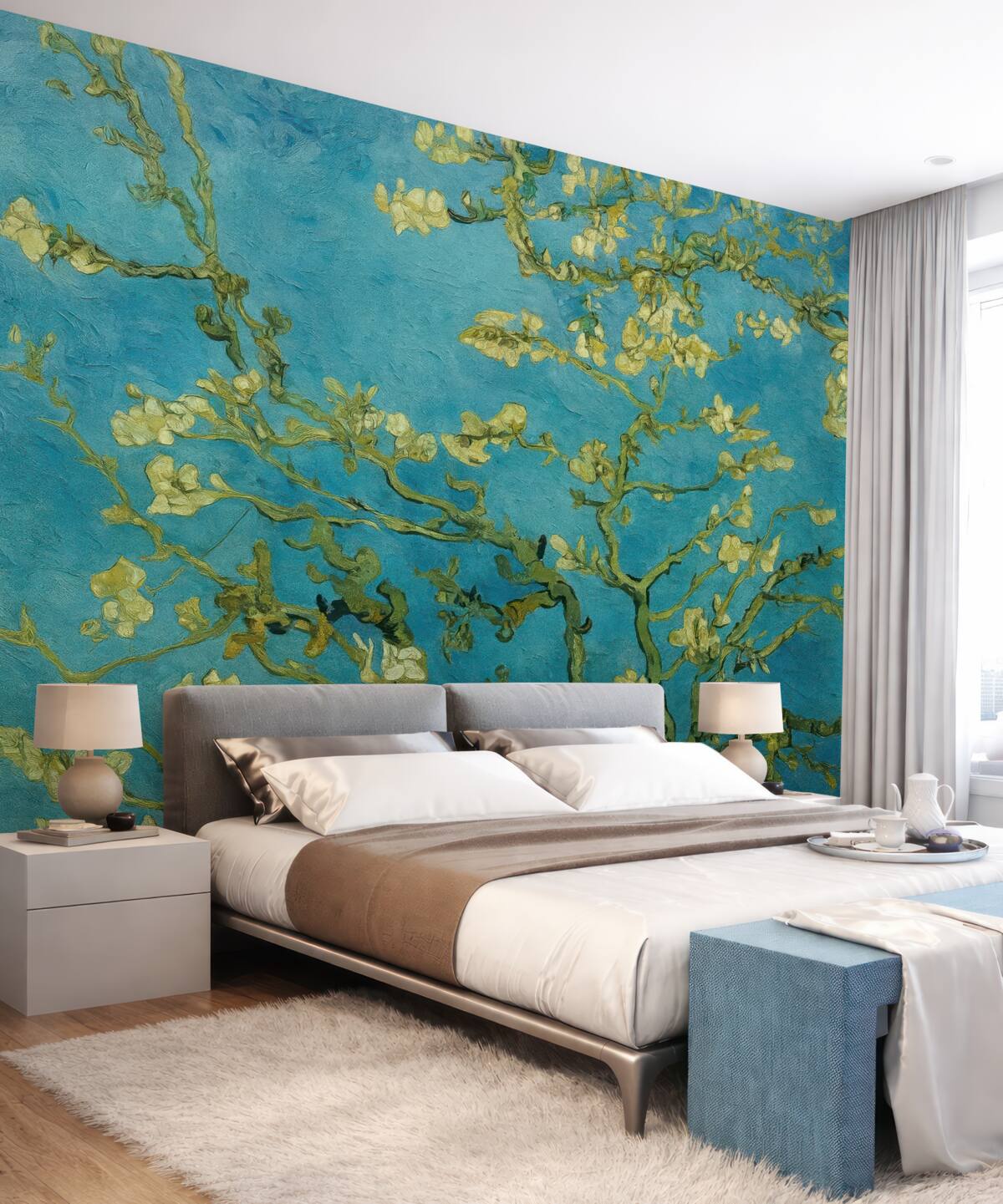 Fototapeta Amandier w kwitnieniu według Van Gogha.