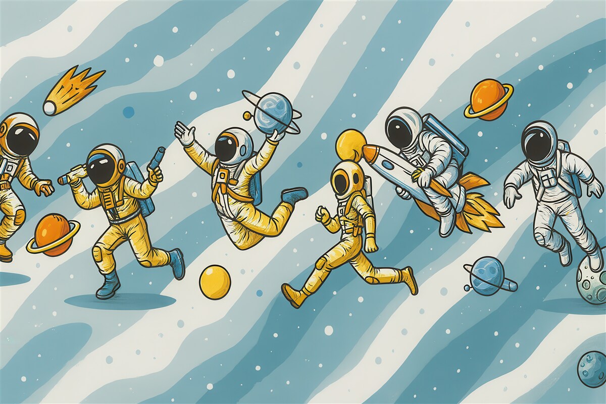 Fototapeta Aktywności sportowe z astronautami