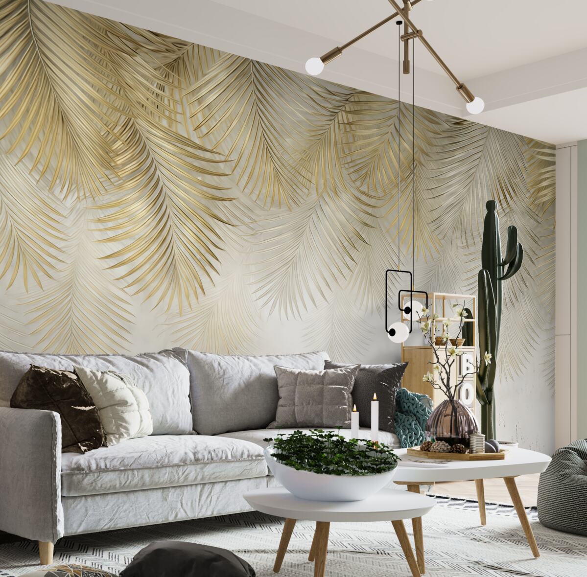 Fototapeta Zwilżone tropikalne liście w klimacie grunge.