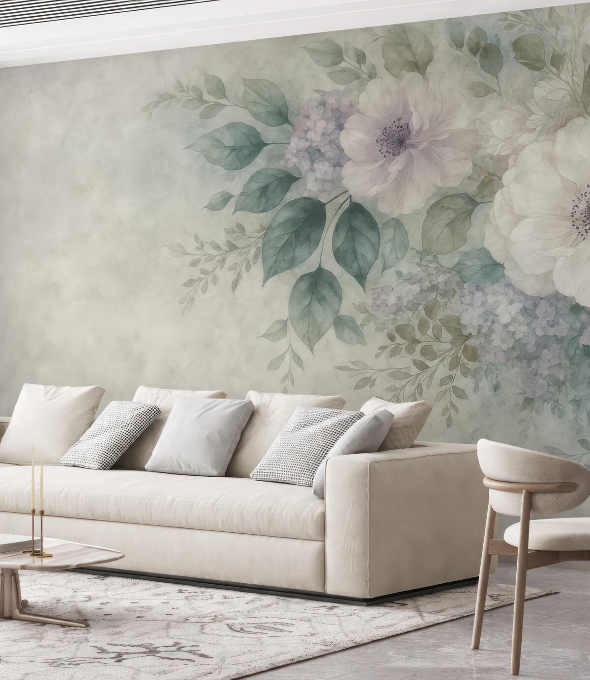 Fototapeta Subtelne kwiaty w akwareli.