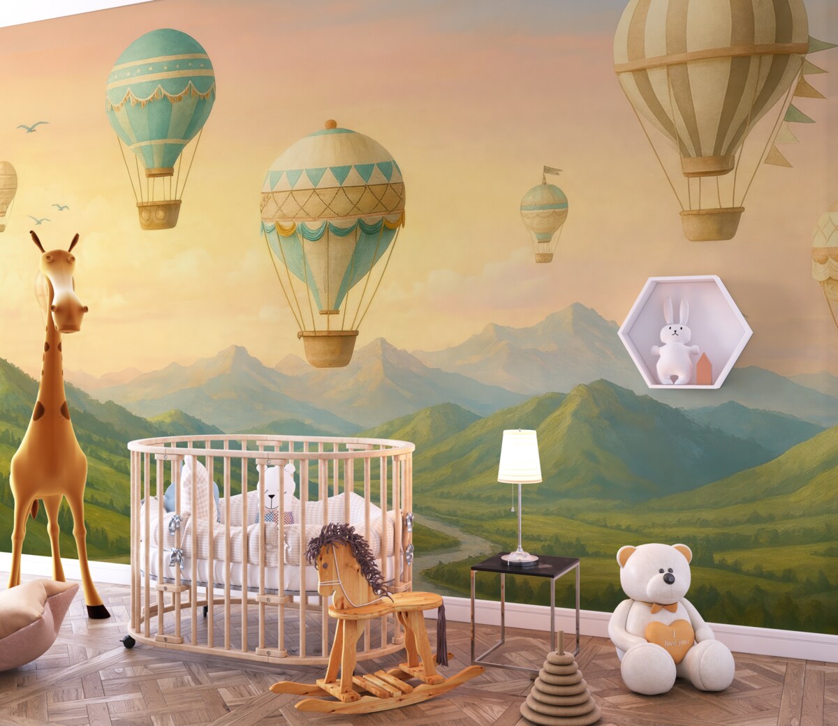 Fototapeta Cudowna dolina z balonami.