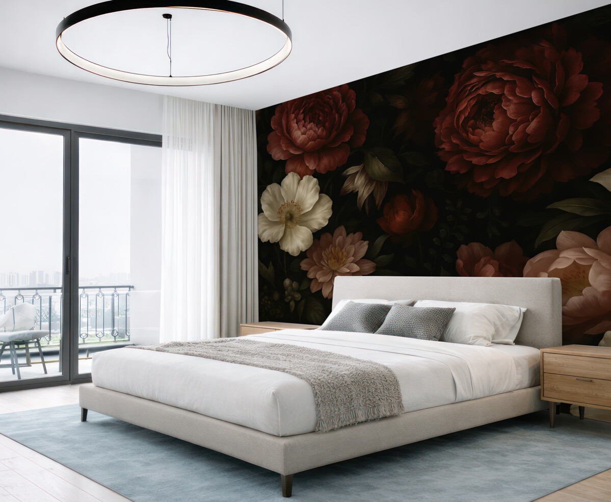 Fototapeta Projekt róży w stylu akwareli.