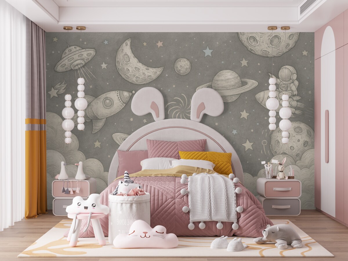 Fototapeta Niebieskie niebo kosmiczne.