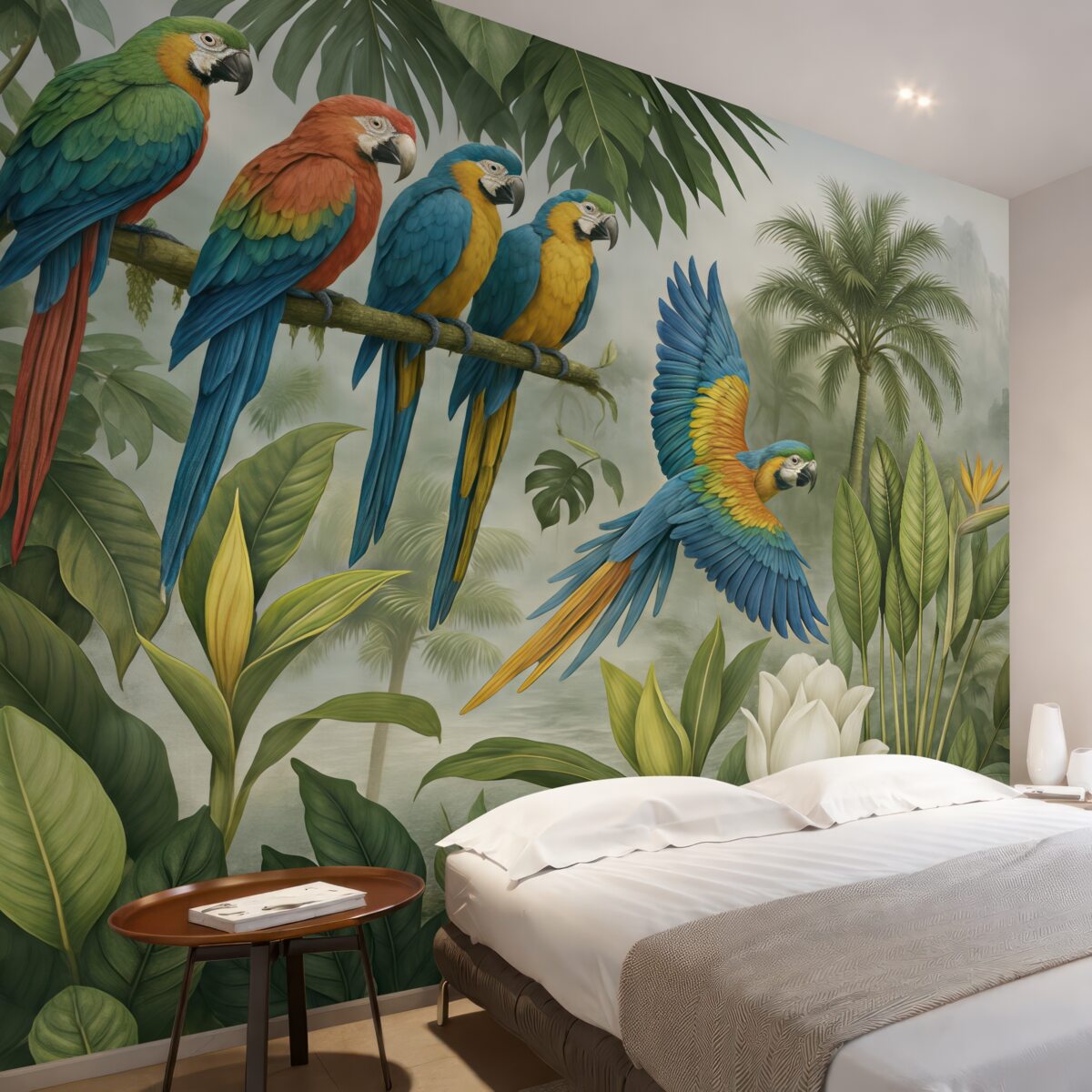 Fototapeta Papugi w tropikalnym lesie.