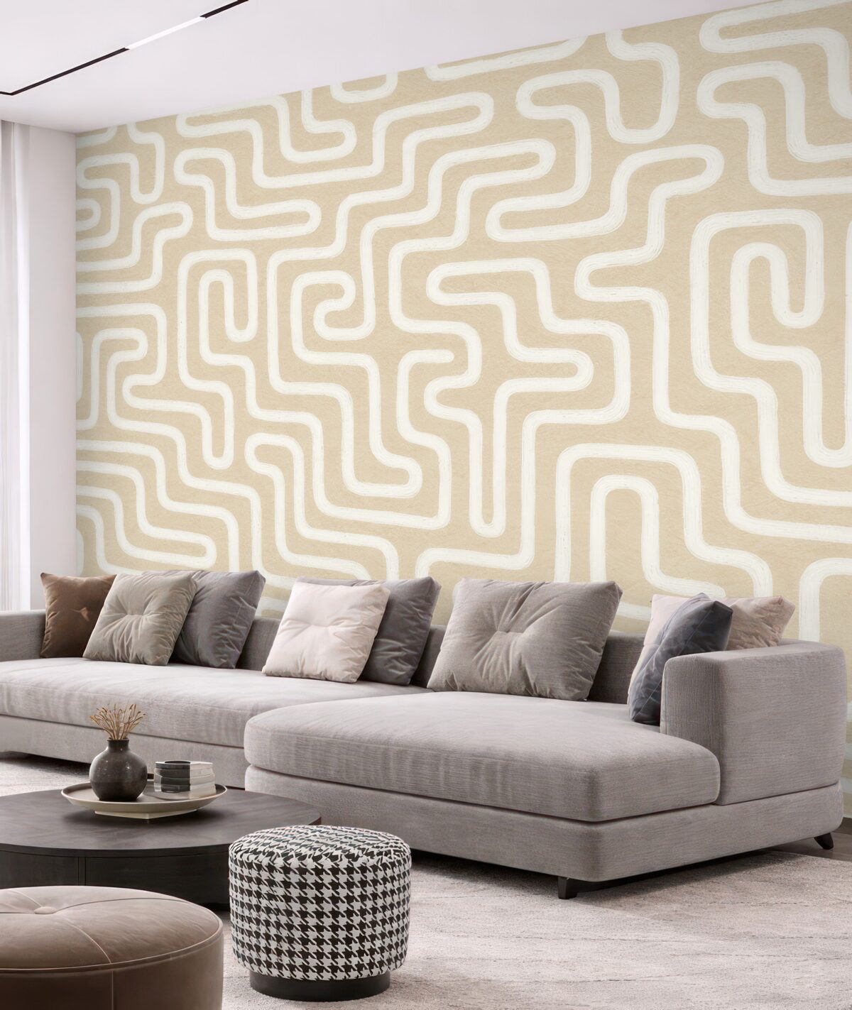 Fototapeta Streszczenie labiryntu w stonowanych barwach.