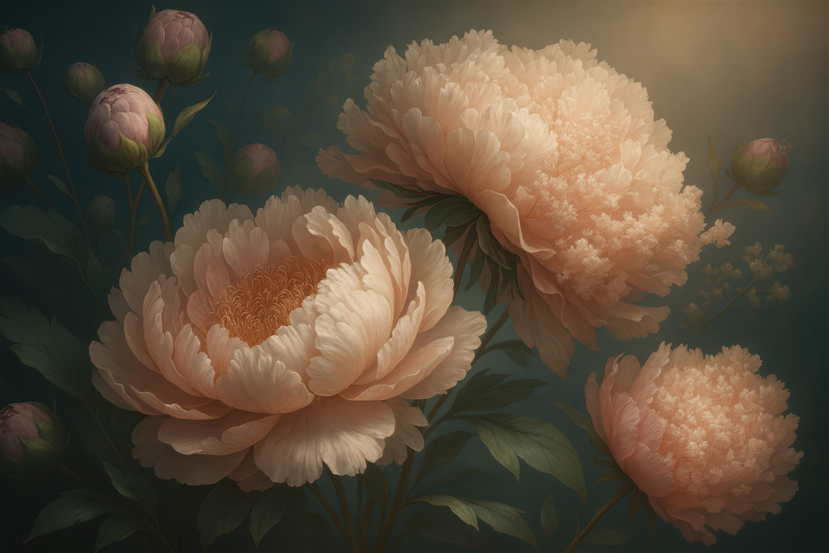 Fototapeta Kwiaty zachodu słońca.