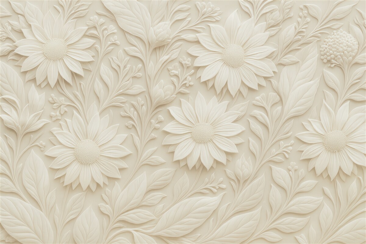 Fototapeta Kwiaty trójwymiarowe.