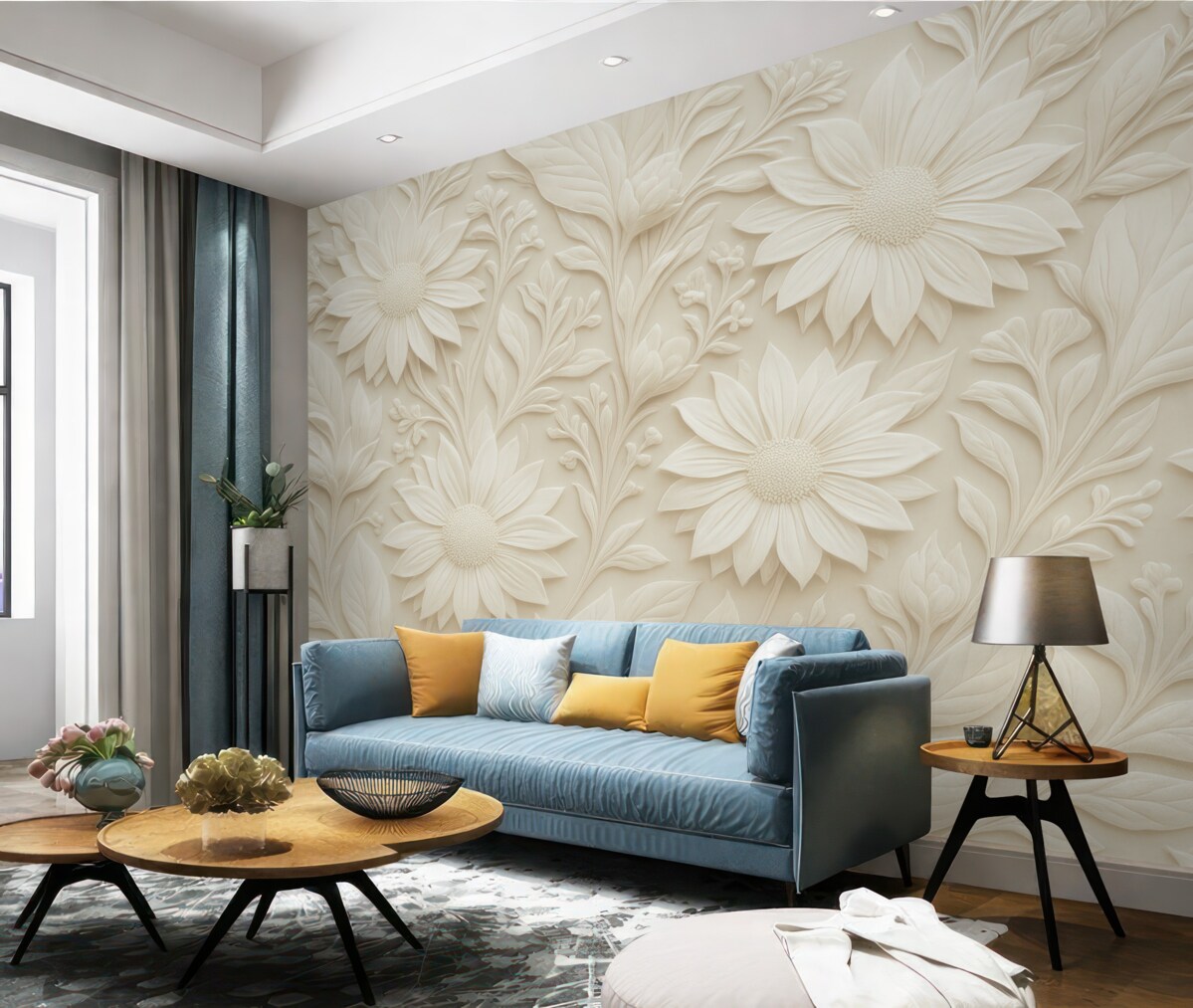 Fototapeta Kwiaty trójwymiarowe.