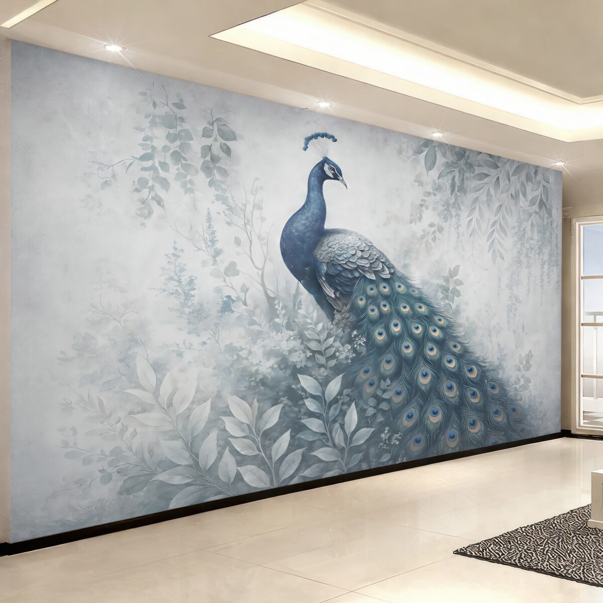 Fototapeta Kruchy paw na betonie o stylu grunge.