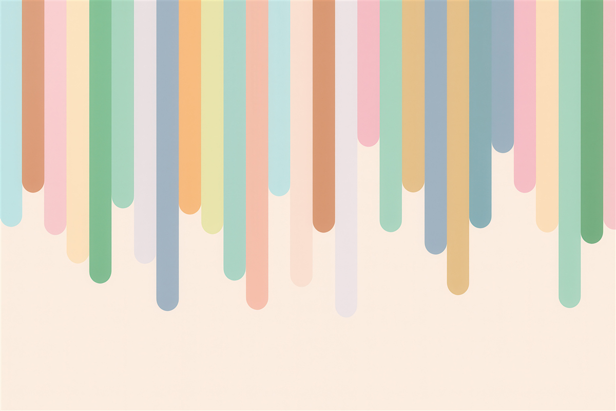 Fototapeta Kolorowe tęczowe pasy wstążki w pokoju dla dzieci.