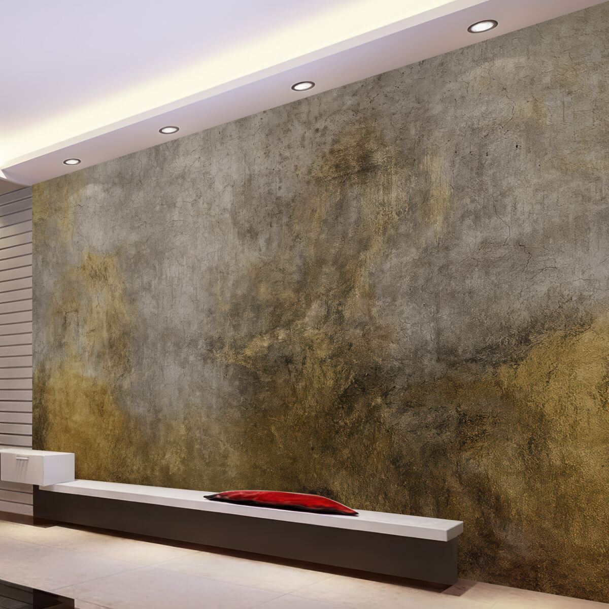 Fototapeta Zardzewiały betonowy płot.