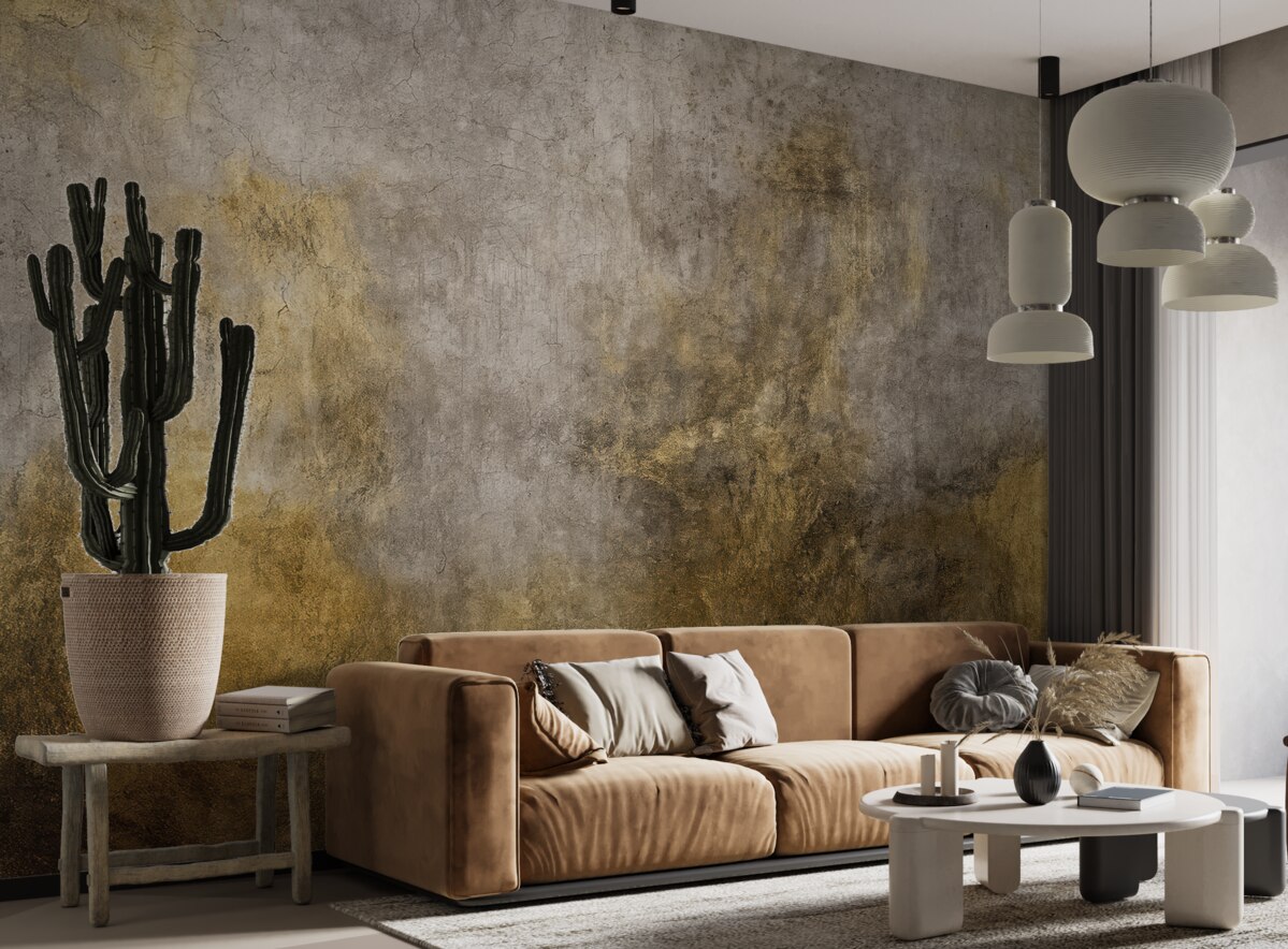 Fototapeta Zardzewiały betonowy płot.