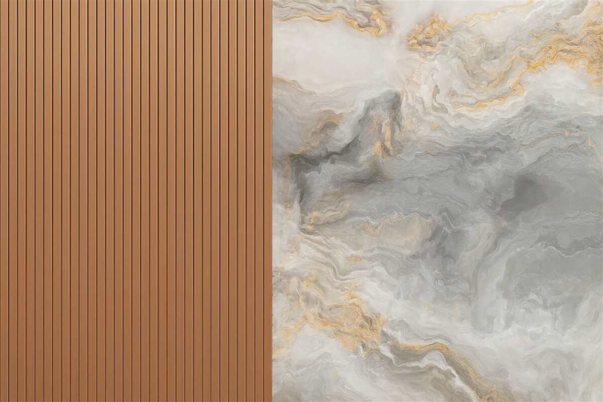 Fototapeta Drewniane deski z marmurem.