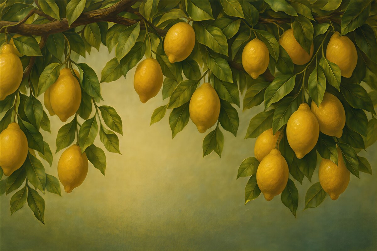 Fototapeta Vintage konary drzewa cytrynowego