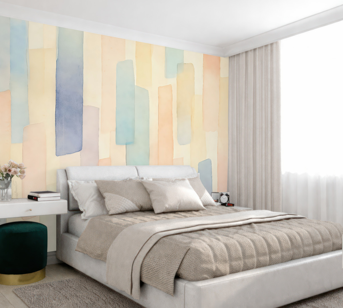 Fototapeta Pionowe wielokolorowe pasy.