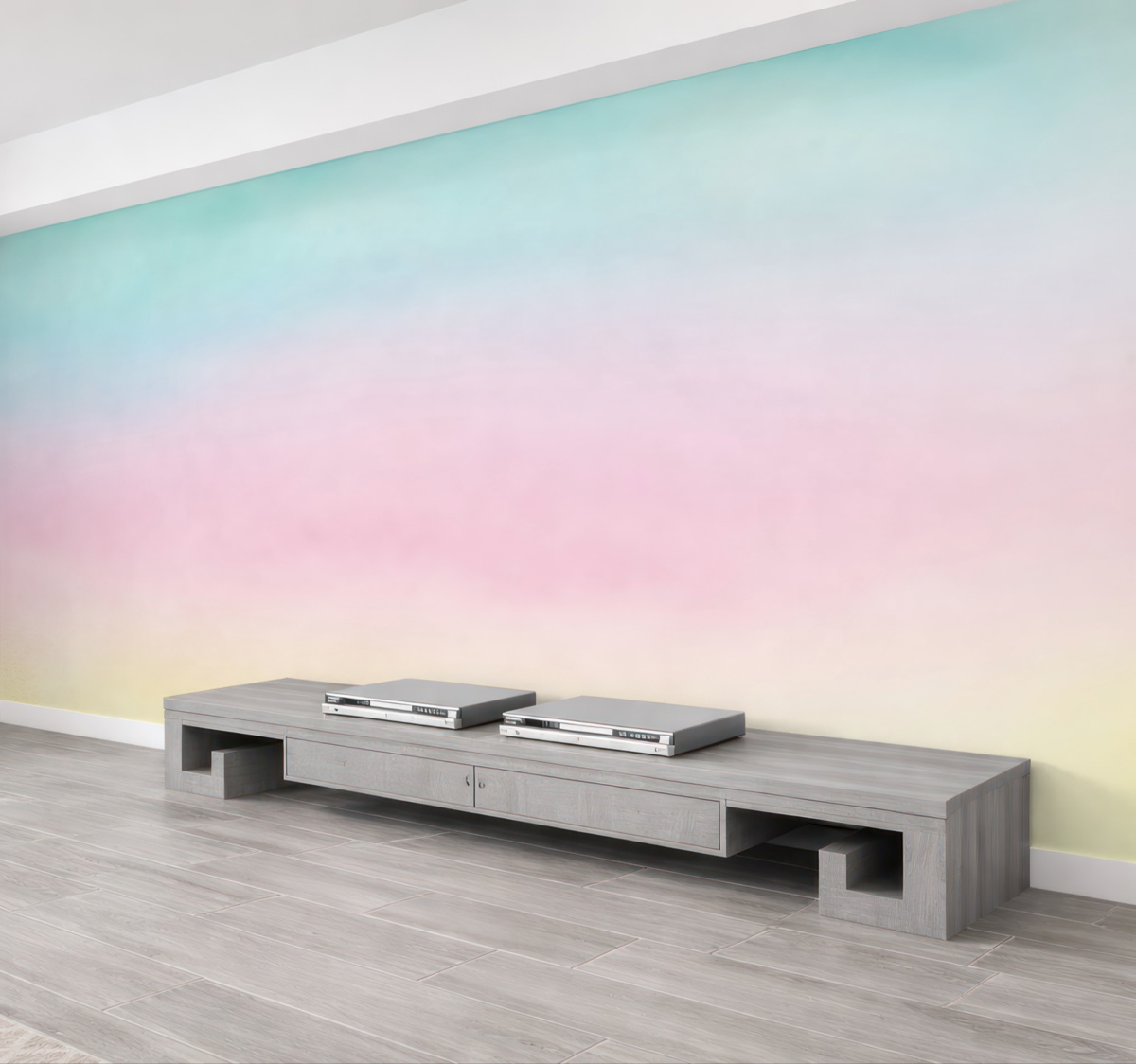 Fototapeta Ombre w różowo-niebieskiej stylistyce.