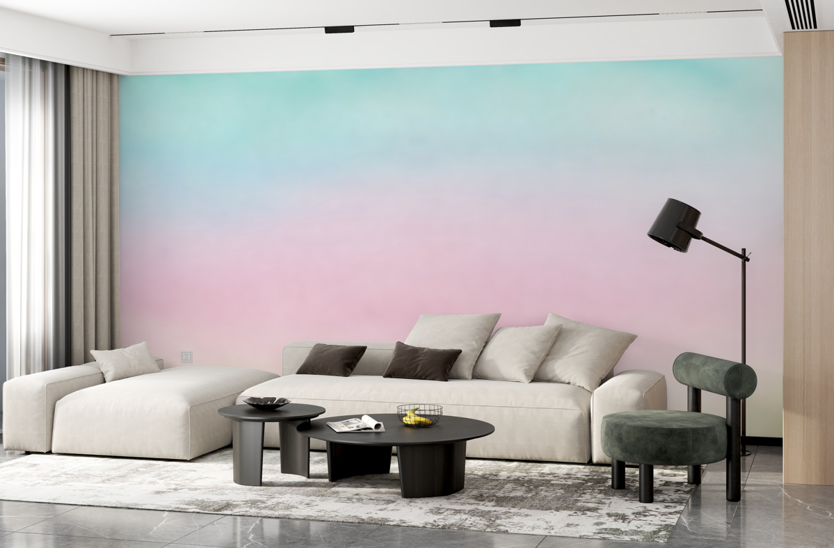 Fototapeta Ombre w różowo-niebieskiej stylistyce.