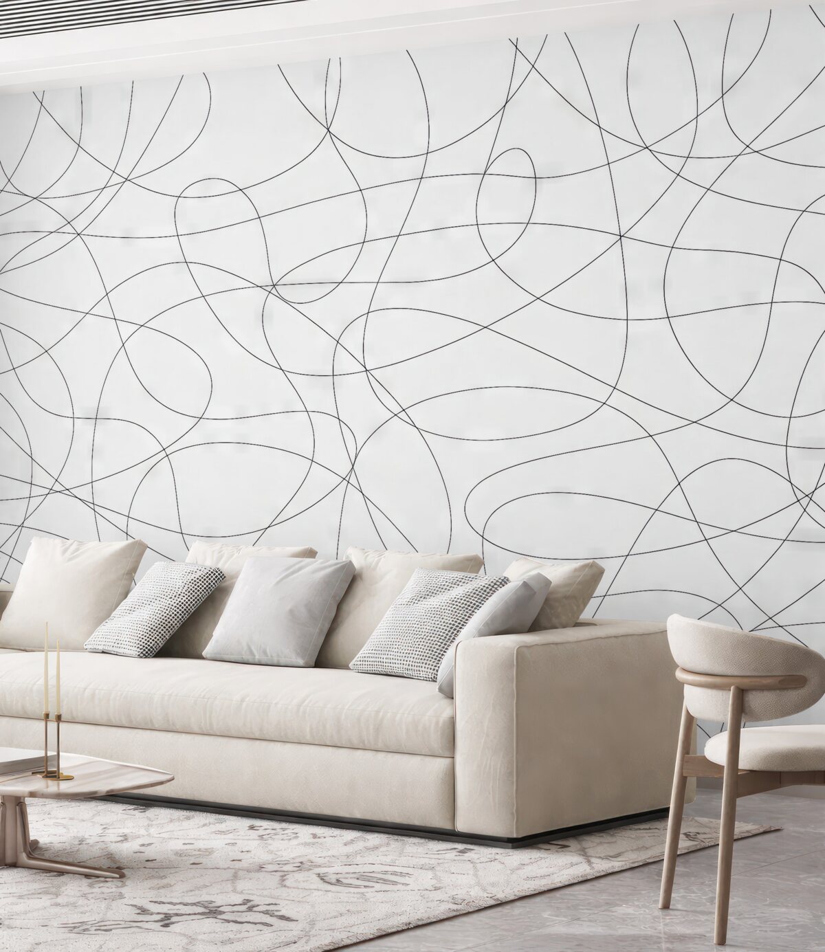 Fototapeta Elegancka tapeta z wzorem linii w stylu bohemy.