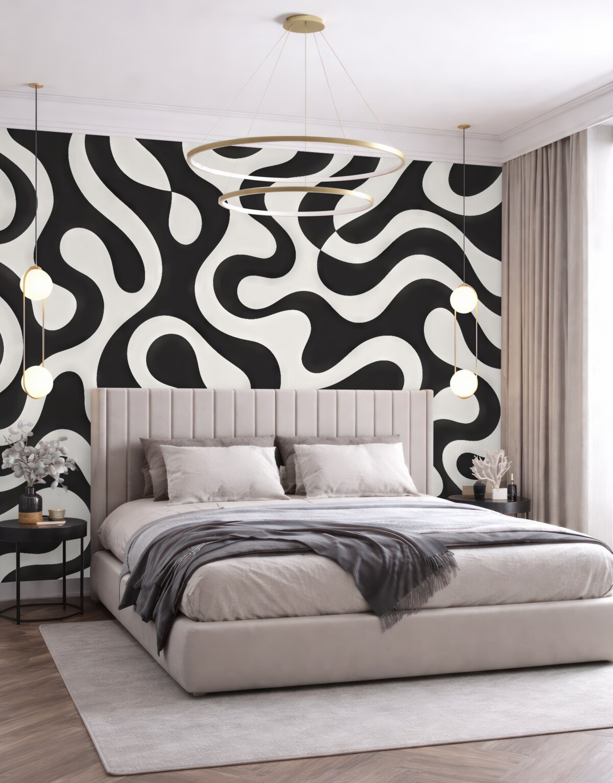 Fototapeta Stylowa abstrakcyjna tapeta w formie geometrycznej.