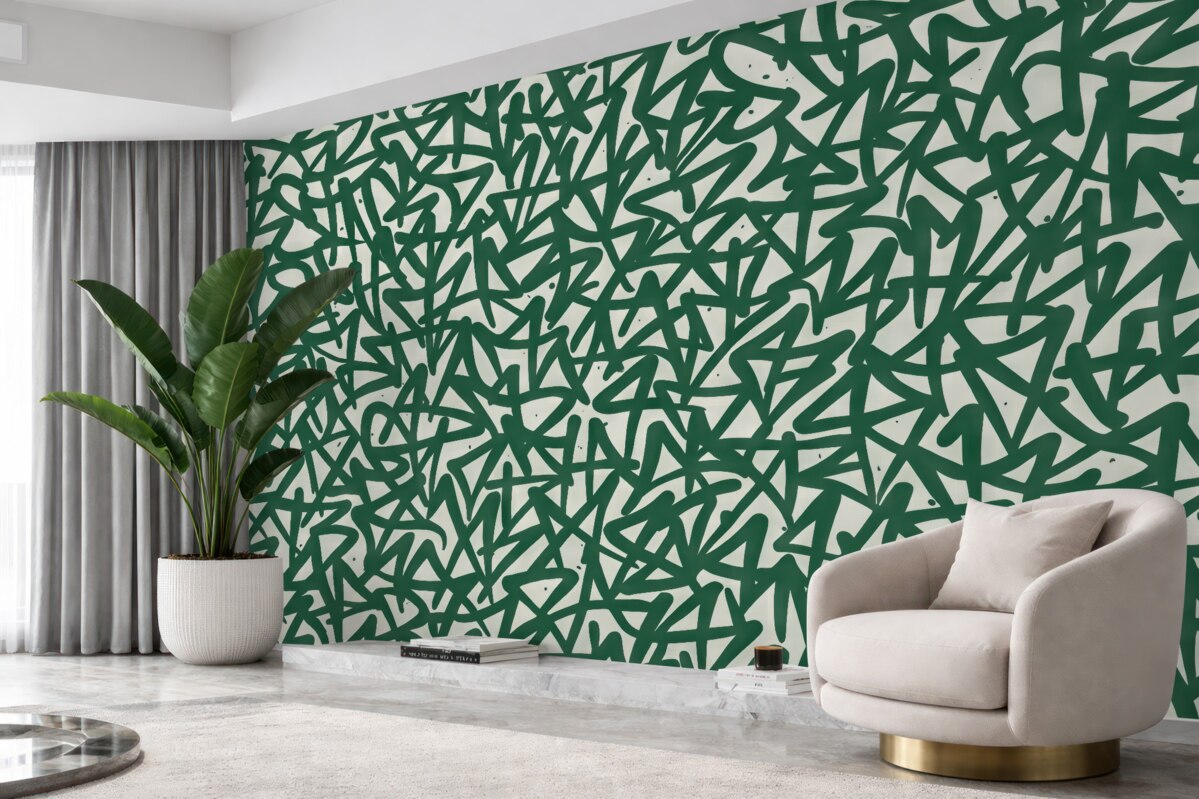 Fototapeta Graffiti Emocje: Zielony