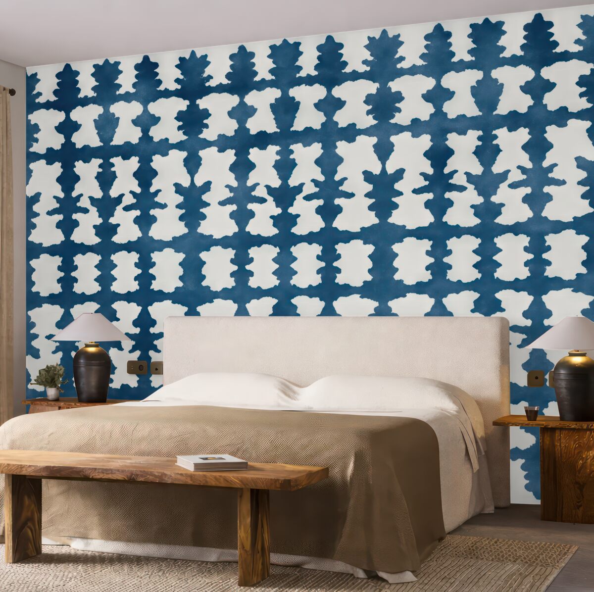 Fototapeta Abstrakcyjny motyw w intensywnych tonach niebieskiego.