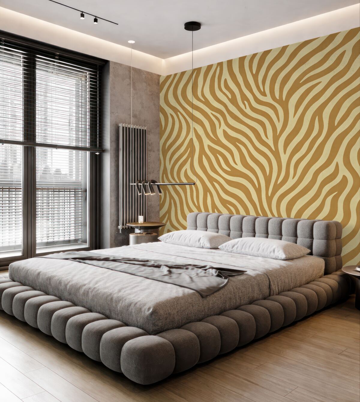 Fototapeta Wektorowy wzór skóry zebry w odcieniach brązu i bieli.