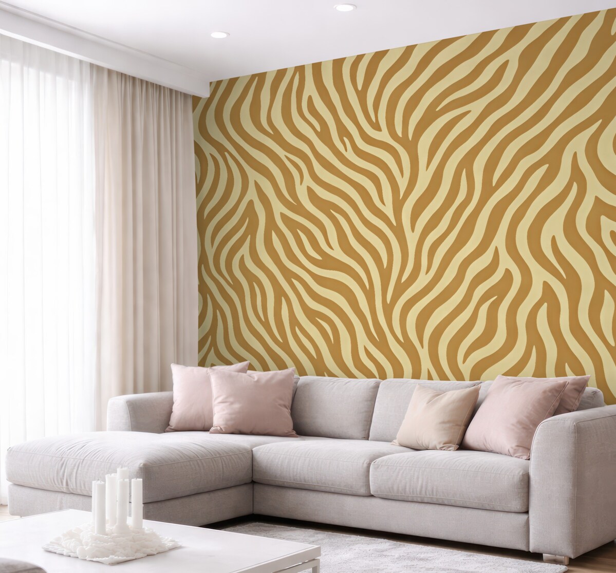 Fototapeta Wektorowy wzór skóry zebry w odcieniach brązu i bieli.