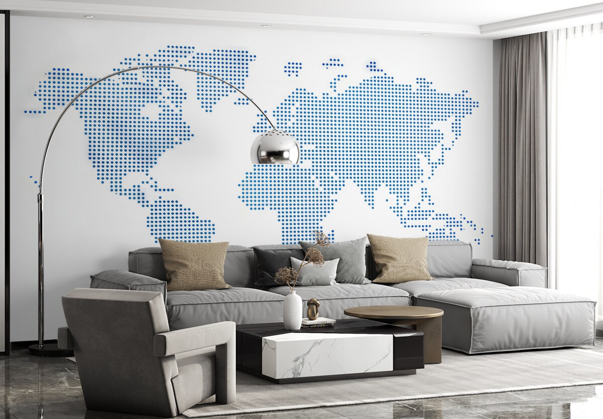 Fototapeta Światowa mapa w punkty.