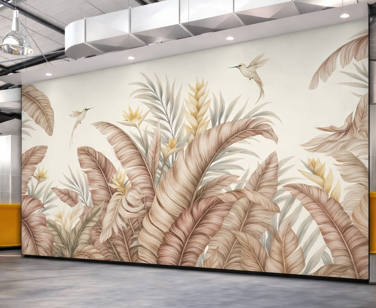 Fototapeta Tropikalna wytworność w subtelnych tonach.