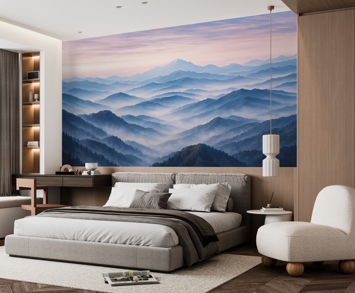 Fototapeta Ciche warstwy błękitnych gór