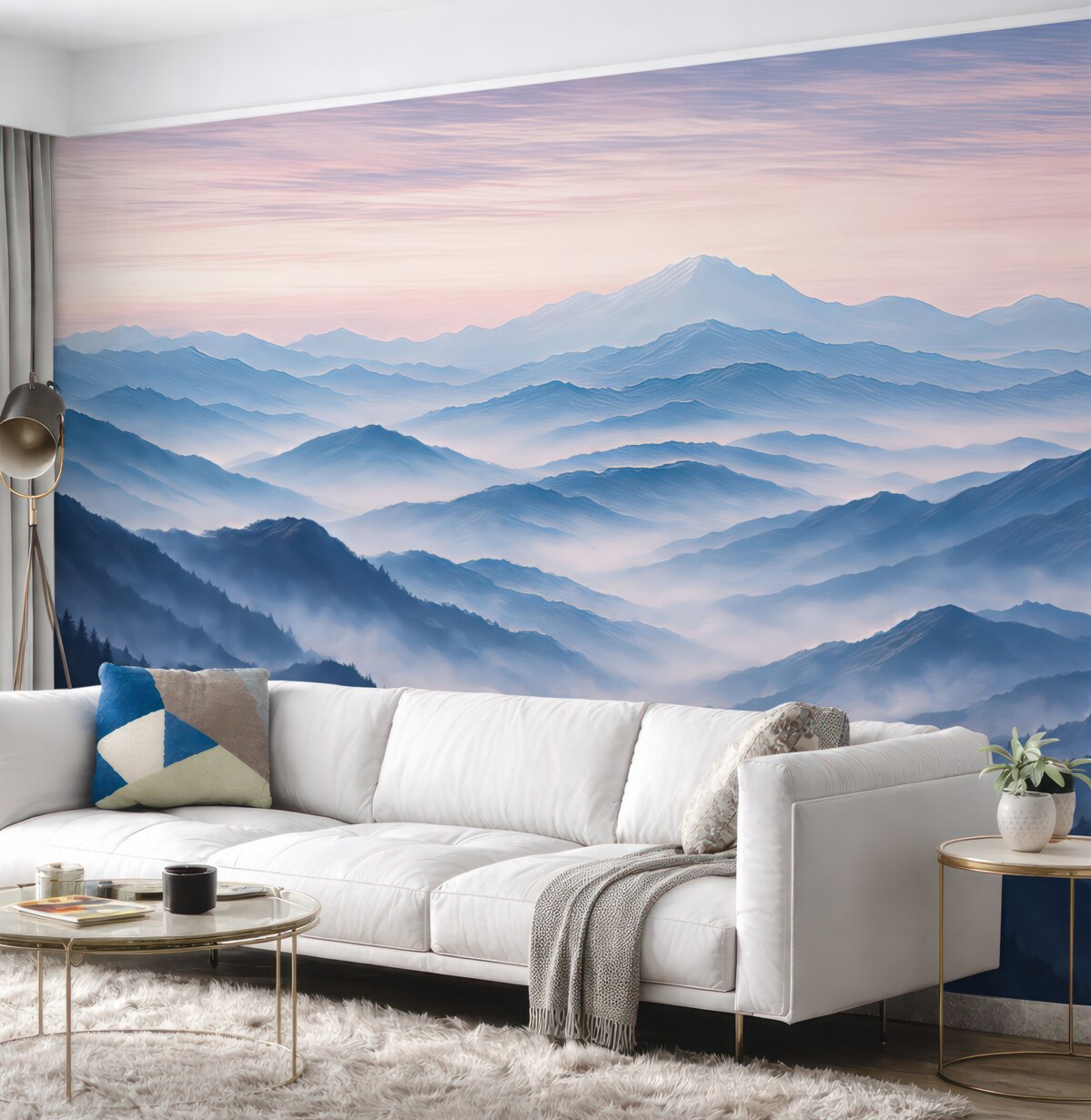 Fototapeta Ciche warstwy błękitnych gór