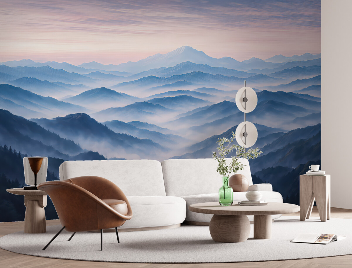 Fototapeta Ciche warstwy błękitnych gór