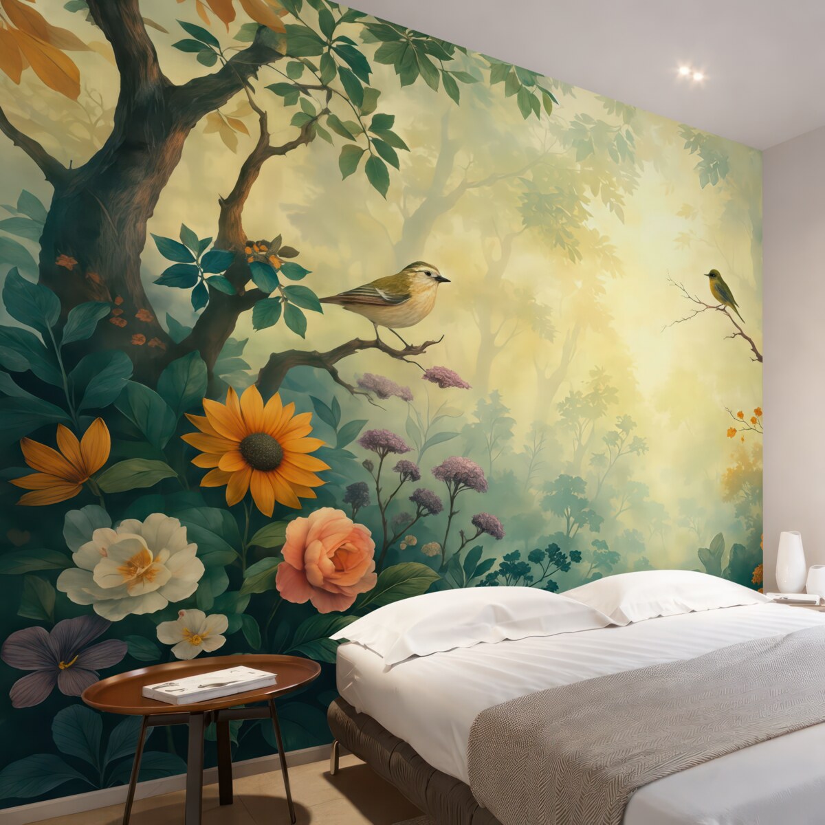 Fototapeta Odcienie ptaków w lesie