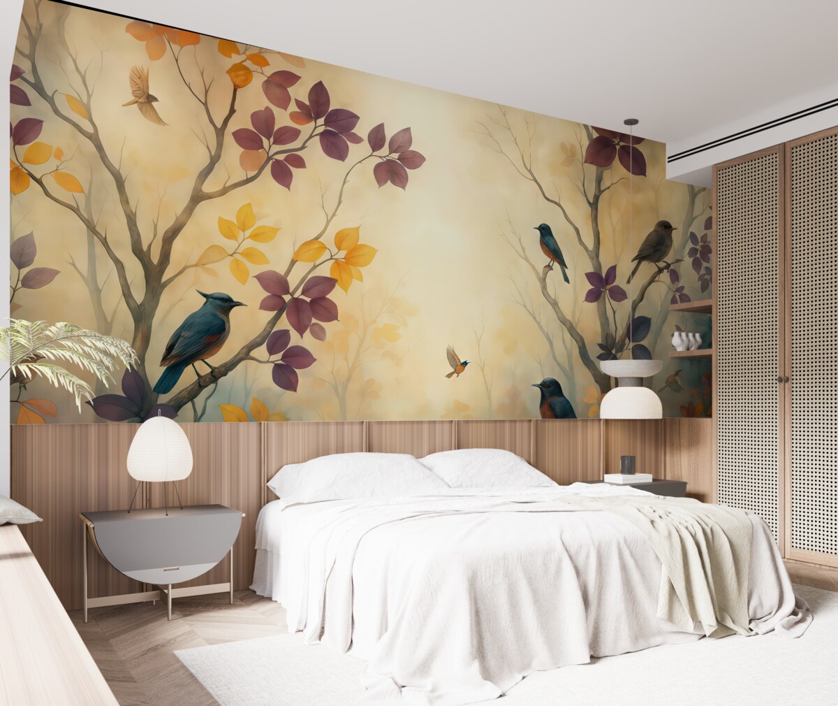 Fototapeta Ptaki w otoczeniu jesiennych barw.