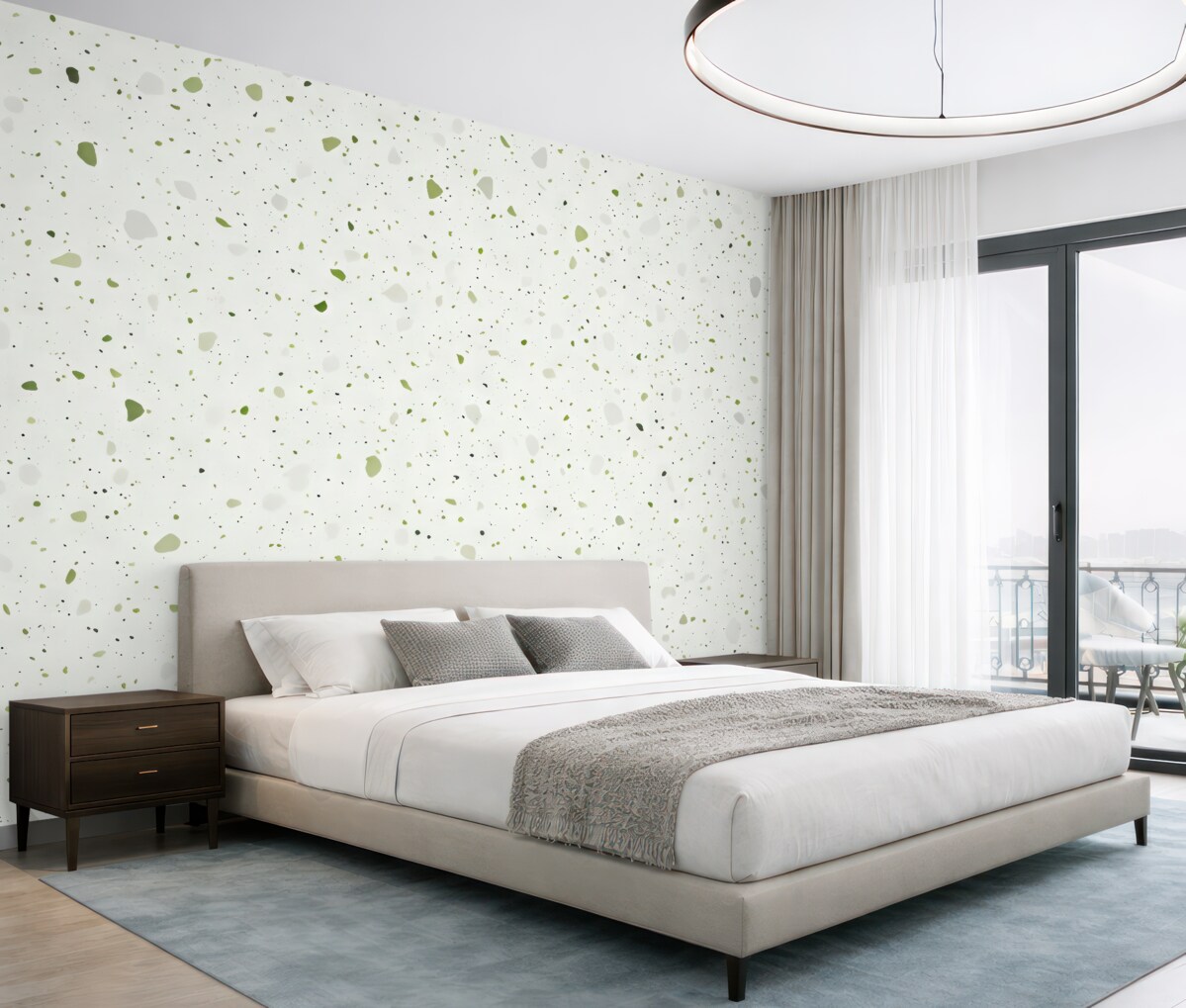 Fototapeta Powierzchnia o fakturze z zielonymi akcentami.