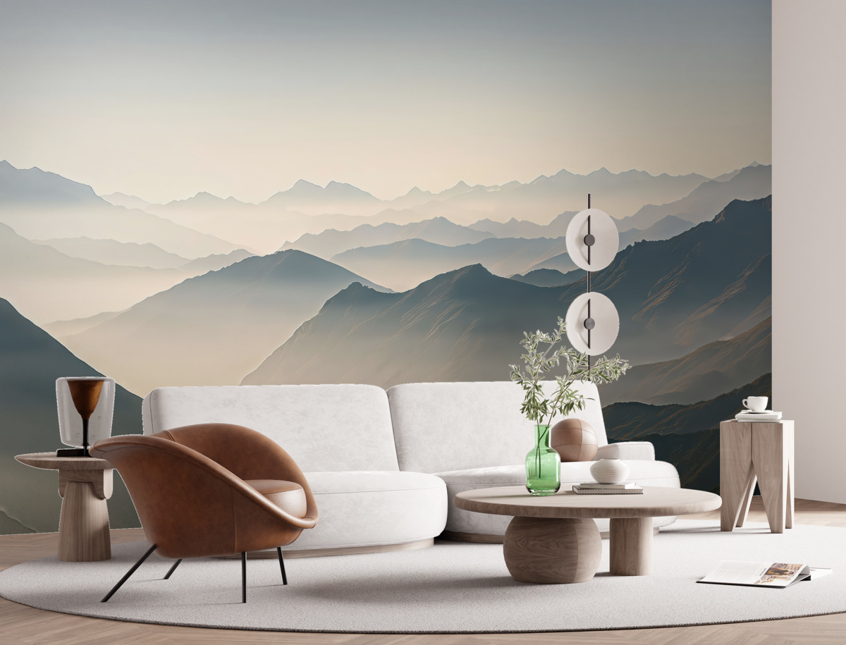 Fototapeta Pejzaż wydm i szczytów.