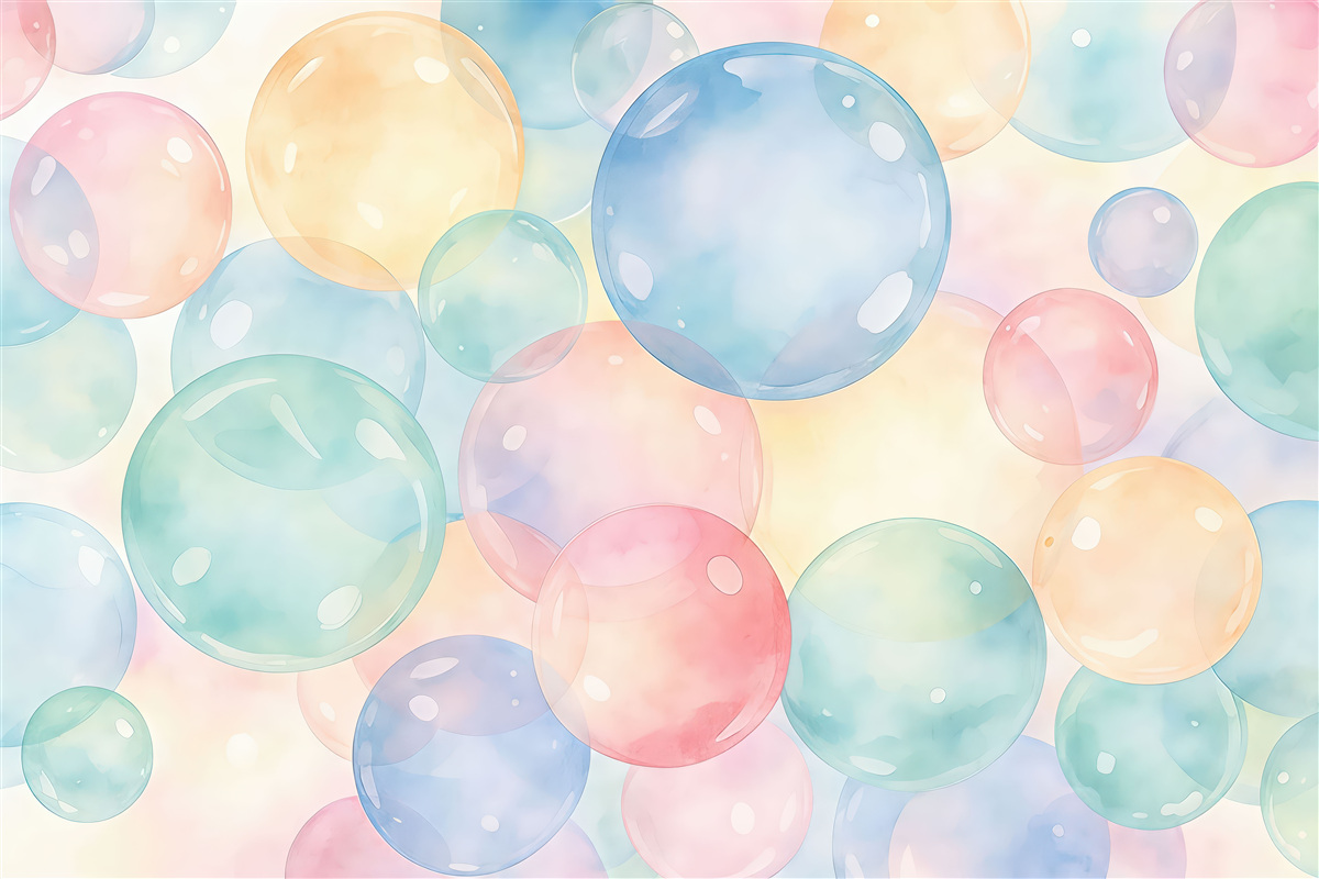 Fototapeta Pęcherzyki w delikatnych odcieniach.