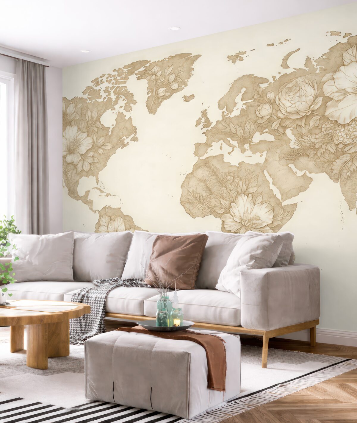 Fototapeta Roślinna mapa globu.