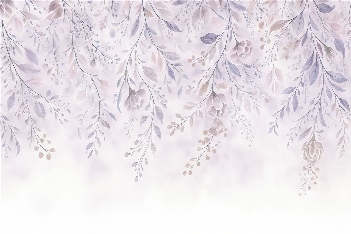 Fototapeta Subtelne kwiaty w purpurowych odcieniach.