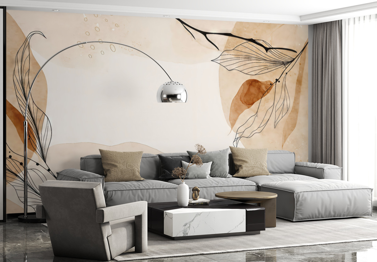 Fototapeta Liście w minimalistycznym stylu