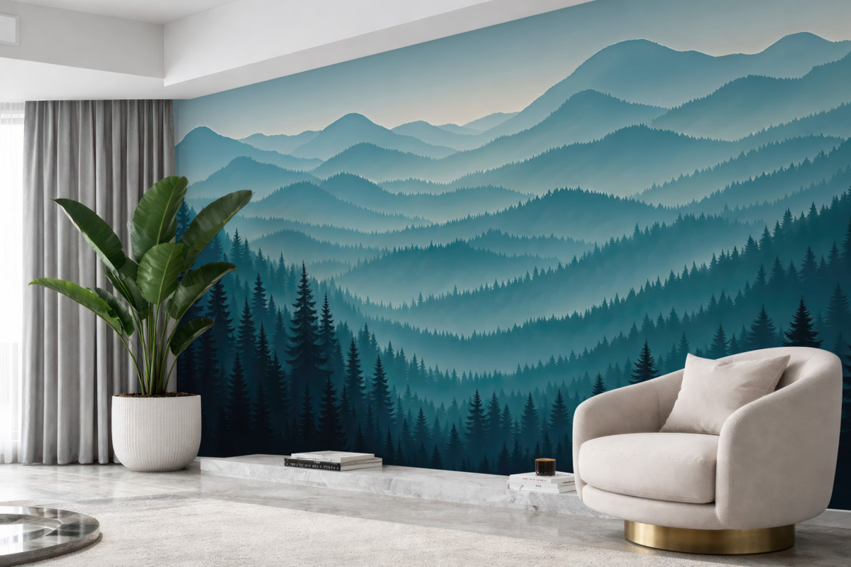 Fototapeta Poranek w górach.